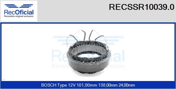 RECOFICIAL RECSSR10039.0 - Stator, alternateur cwaw.fr