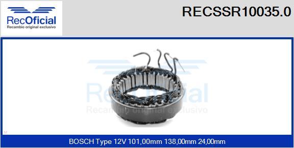 RECOFICIAL RECSSR10035.0 - Stator, alternateur cwaw.fr