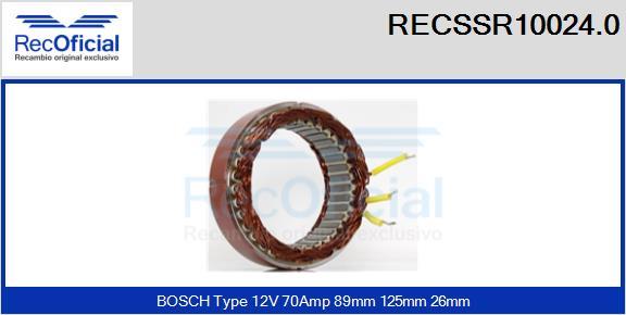 RECOFICIAL RECSSR10024.0 - Stator, alternateur cwaw.fr