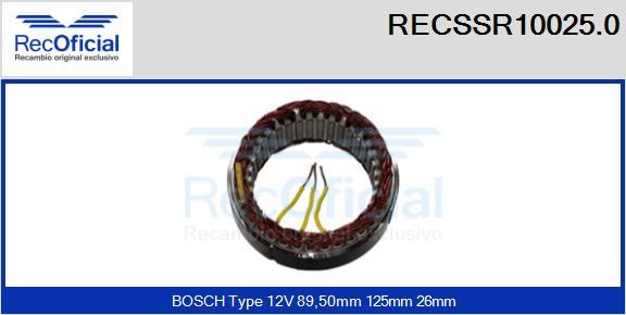 RECOFICIAL RECSSR10025.0 - Stator, alternateur cwaw.fr