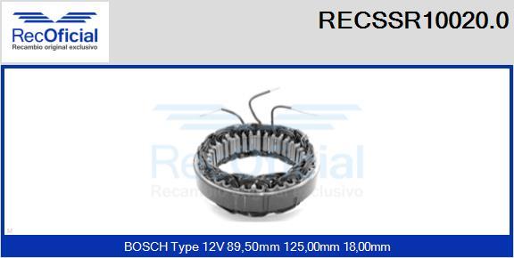 RECOFICIAL RECSSR10020.0 - Stator, alternateur cwaw.fr