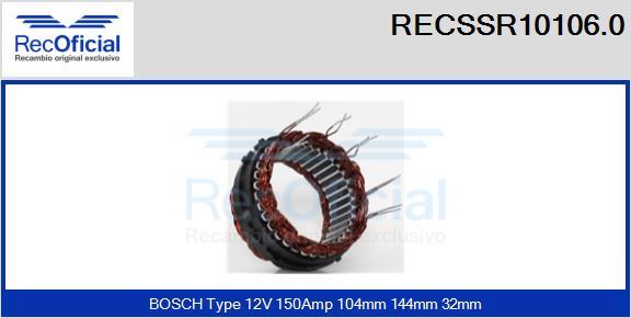 RECOFICIAL RECSSR10106.0 - Stator, alternateur cwaw.fr