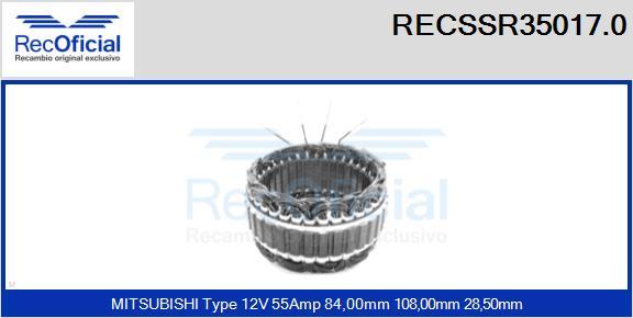 RECOFICIAL RECSSR35017.0 - Stator, alternateur cwaw.fr