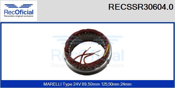 RECOFICIAL RECSSR30604.0 - Stator, alternateur cwaw.fr