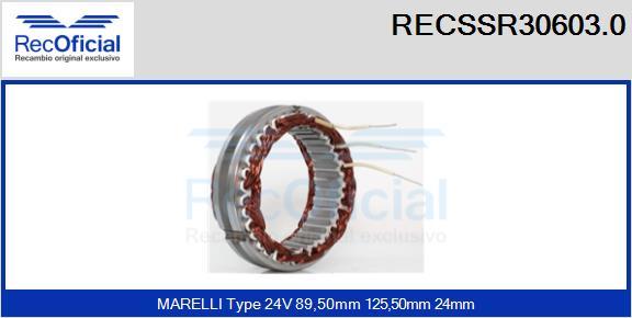 RECOFICIAL RECSSR30603.0 - Stator, alternateur cwaw.fr