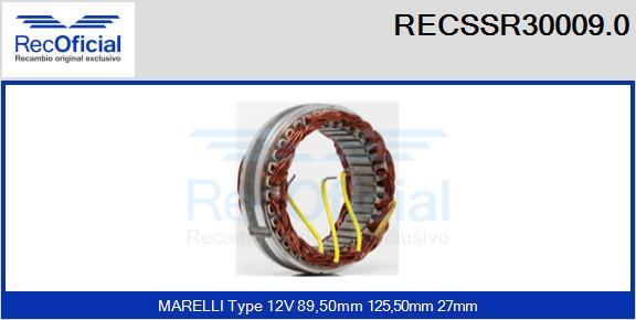 RECOFICIAL RECSSR30009.0 - Stator, alternateur cwaw.fr