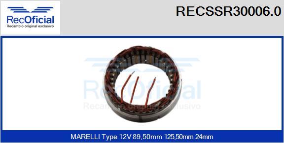 RECOFICIAL RECSSR30006.0 - Stator, alternateur cwaw.fr