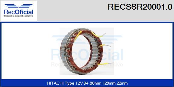 RECOFICIAL RECSSR20001.0 - Stator, alternateur cwaw.fr