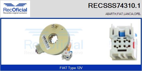 RECOFICIAL RECSSS74310.1 - Détecteur de l'angle de braquage cwaw.fr