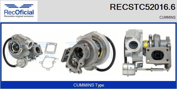 RECOFICIAL RECSTC52016.6 - Turbocompresseur, suralimentation cwaw.fr