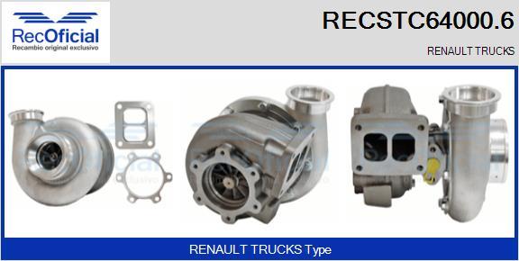 RECOFICIAL RECSTC64000.6 - Turbocompresseur, suralimentation cwaw.fr