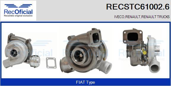 RECOFICIAL RECSTC61002.6 - Turbocompresseur, suralimentation cwaw.fr