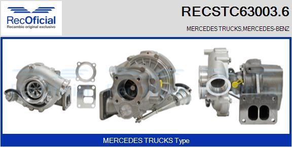 RECOFICIAL RECSTC63003.6 - Turbocompresseur, suralimentation cwaw.fr