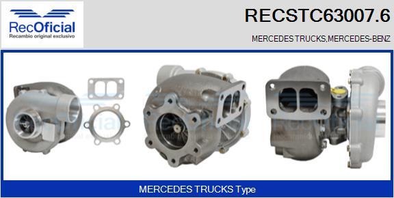 RECOFICIAL RECSTC63007.6 - Turbocompresseur, suralimentation cwaw.fr