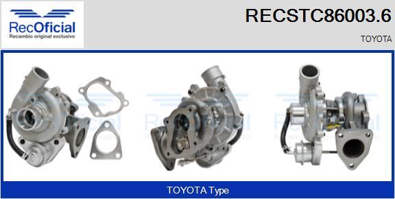 RECOFICIAL RECSTC86003.6 - Turbocompresseur, suralimentation cwaw.fr