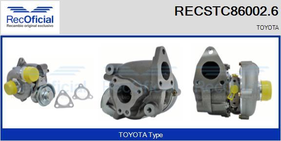 RECOFICIAL RECSTC86002.6 - Turbocompresseur, suralimentation cwaw.fr