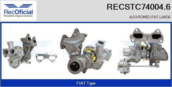 RECOFICIAL RECSTC74004.6 - Turbocompresseur, suralimentation cwaw.fr