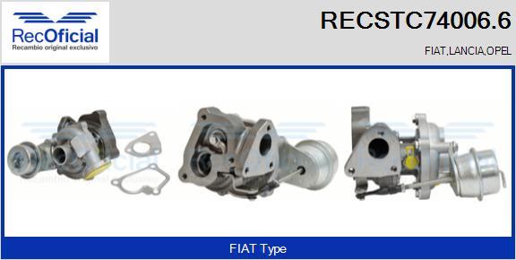 RECOFICIAL RECSTC74006.6 - Turbocompresseur, suralimentation cwaw.fr