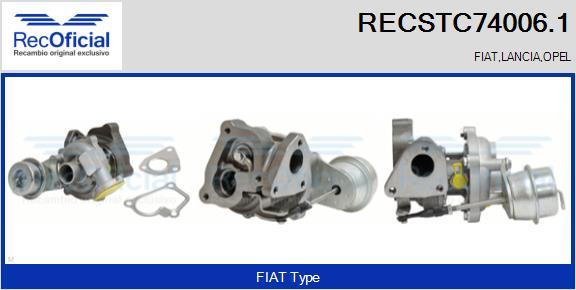 RECOFICIAL RECSTC74006.1 - Turbocompresseur, suralimentation cwaw.fr