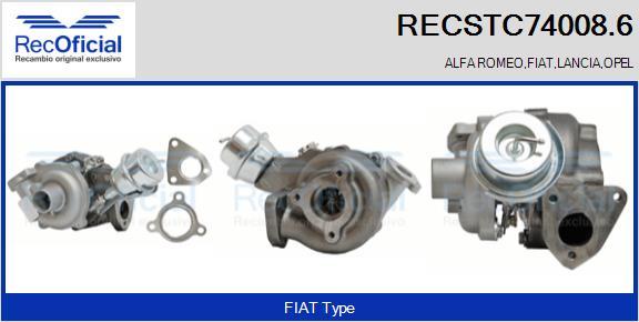 RECOFICIAL RECSTC74008.6 - Turbocompresseur, suralimentation cwaw.fr