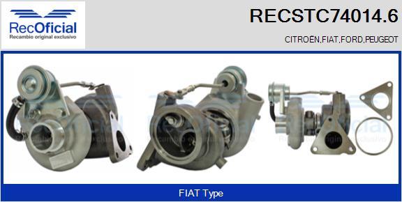 RECOFICIAL RECSTC74014.6 - Turbocompresseur, suralimentation cwaw.fr