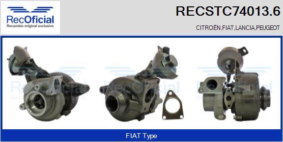 RECOFICIAL RECSTC74013.6 - Turbocompresseur, suralimentation cwaw.fr