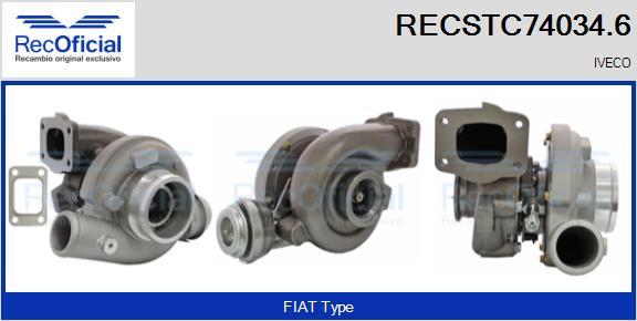 RECOFICIAL RECSTC74034.6 - Turbocompresseur, suralimentation cwaw.fr