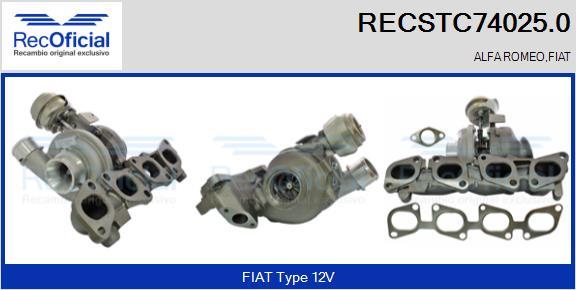 RECOFICIAL RECSTC74025.0 - Turbocompresseur, suralimentation cwaw.fr