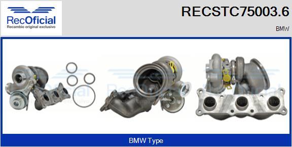 RECOFICIAL RECSTC75003.6 - Turbocompresseur, suralimentation cwaw.fr