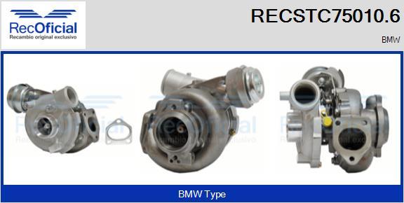 RECOFICIAL RECSTC75010.6 - Turbocompresseur, suralimentation cwaw.fr