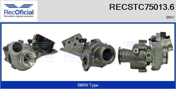 RECOFICIAL RECSTC75013.6 - Turbocompresseur, suralimentation cwaw.fr