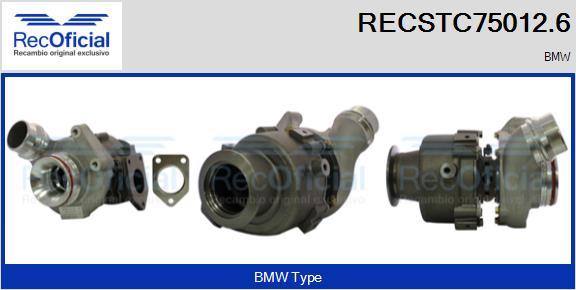 RECOFICIAL RECSTC75012.6 - Turbocompresseur, suralimentation cwaw.fr