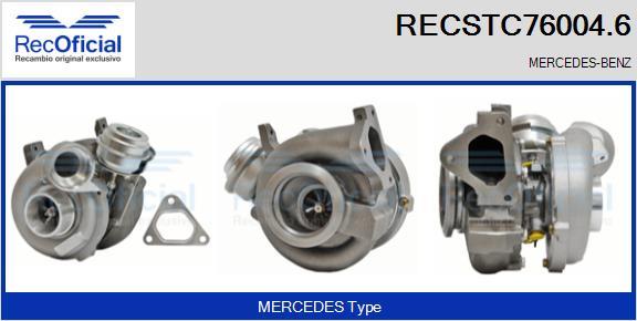 RECOFICIAL RECSTC76004.6 - Turbocompresseur, suralimentation cwaw.fr