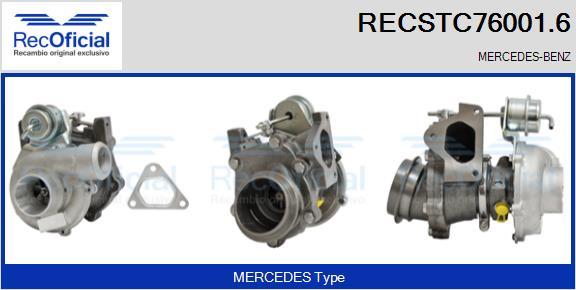 RECOFICIAL RECSTC76001.6 - Turbocompresseur, suralimentation cwaw.fr