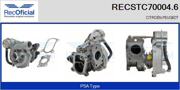 RECOFICIAL RECSTC70004.6 - Turbocompresseur, suralimentation cwaw.fr