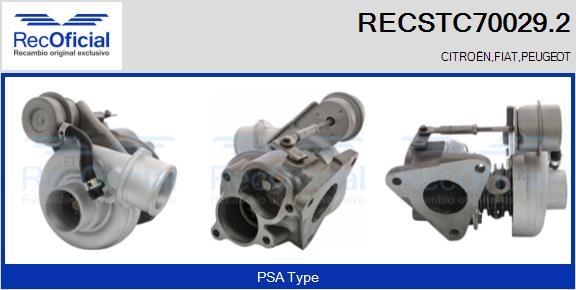 RECOFICIAL RECSTC70029.2 - Turbocompresseur, suralimentation cwaw.fr