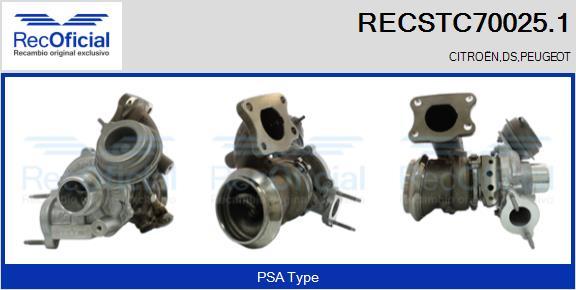 RECOFICIAL RECSTC70025.1 - Turbocompresseur, suralimentation cwaw.fr