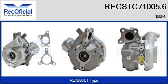 RECOFICIAL RECSTC71005.6 - Turbocompresseur, suralimentation cwaw.fr