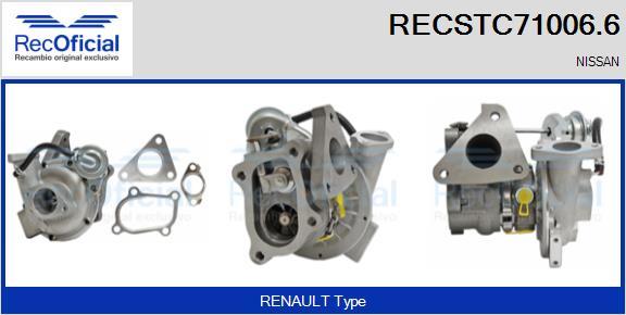 RECOFICIAL RECSTC71006.6 - Turbocompresseur, suralimentation cwaw.fr