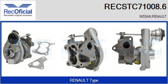 RECOFICIAL RECSTC71008.6 - Turbocompresseur, suralimentation cwaw.fr