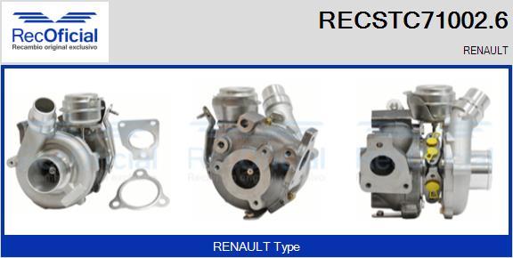 RECOFICIAL RECSTC71002.6 - Turbocompresseur, suralimentation cwaw.fr