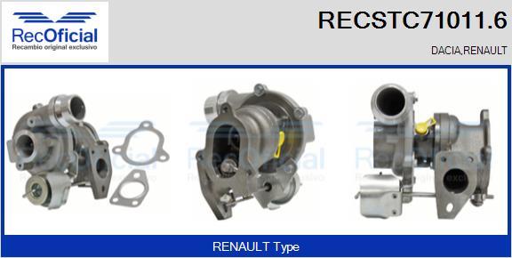 RECOFICIAL RECSTC71011.6 - Turbocompresseur, suralimentation cwaw.fr