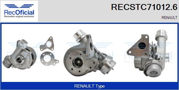 RECOFICIAL RECSTC71012.6 - Turbocompresseur, suralimentation cwaw.fr