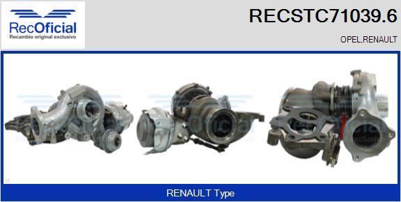 RECOFICIAL RECSTC71039.6 - Turbocompresseur, suralimentation cwaw.fr