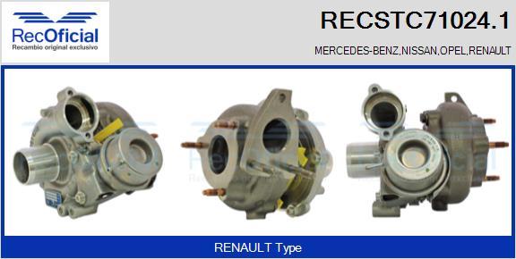 RECOFICIAL RECSTC71024.1 - Turbocompresseur, suralimentation cwaw.fr