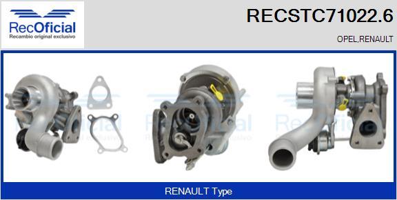 RECOFICIAL RECSTC71022.6 - Turbocompresseur, suralimentation cwaw.fr