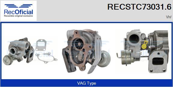 RECOFICIAL RECSTC73031.6 - Turbocompresseur, suralimentation cwaw.fr