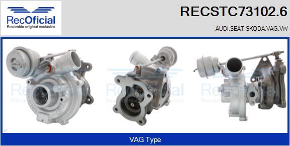 RECOFICIAL RECSTC73102.6 - Turbocompresseur, suralimentation cwaw.fr