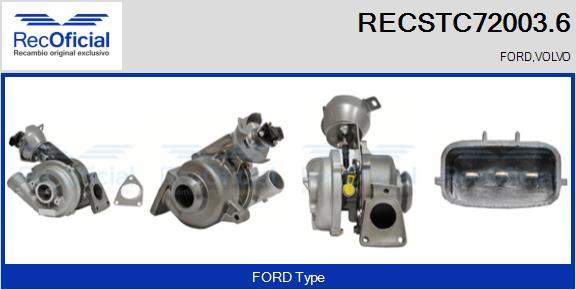 RECOFICIAL RECSTC72003.6 - Turbocompresseur, suralimentation cwaw.fr