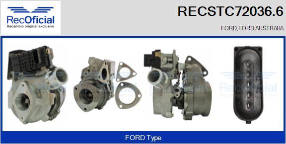 RECOFICIAL RECSTC72036.6 - Turbocompresseur, suralimentation cwaw.fr